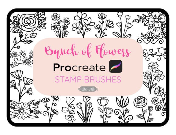 Download Floral Bouquet Procreate Stamp Brush - Premium Resources
