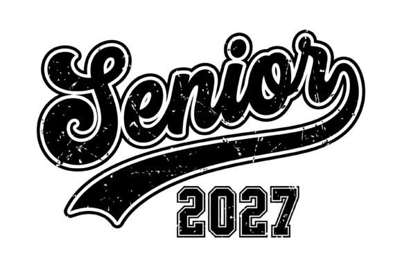 Download Senior 2027 Vintage Typography Design - Premium Resources